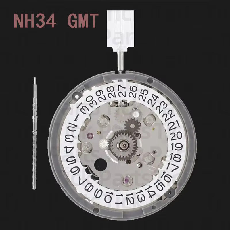 Seiko NH34 GMT Automatic Watch Movement Date at 3 o'clock Self-winding High Accuracy Watches Repair Tool