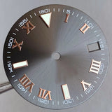 Wimbledon Style Roman Numeral Sunburst Dial 29mm Watch Dial Face For NH35 NH36 NH38 Movement Watch Replacement Part