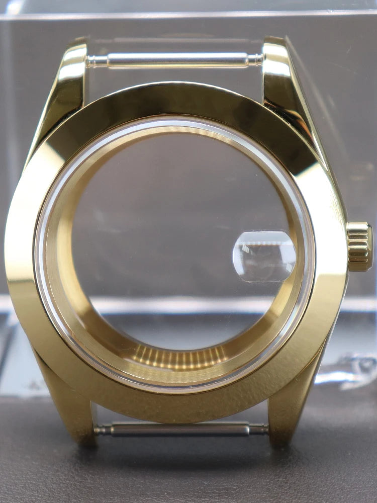 Explorer Watch Case 36mm/39mm Silver Rose Gold yellow Gold Two tone Sapphire 316L stainless Steel For Nh35 Nh36 NH34 NH38 Nh70 Miyota 8215 8285Movement