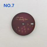 Who Cares Watch Dial 28.5mm nh35 Dial Who cares im already late Dial Watch Face gold text For NH35/NH36 Movement Watch Accessories