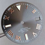 Wimbledon Style Roman Numeral Sunburst Dial 29mm Watch Dial Face For NH35 NH36 NH38 Movement Watch Replacement Part