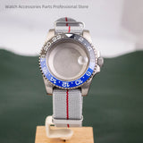 40mm Titanium Watch Case Nylon Strap Sapphire  For ETA2824 PT5000 NH35 NH36 SUB GMT Watch Accessories