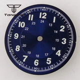 36mm Titanium Watch Case+29mm Dial+Hands Pilot Wristwatch Parts Fit NH35 NH36 ETA2824/2836 PT5000 ST2130 Miyota8215 8205 821A