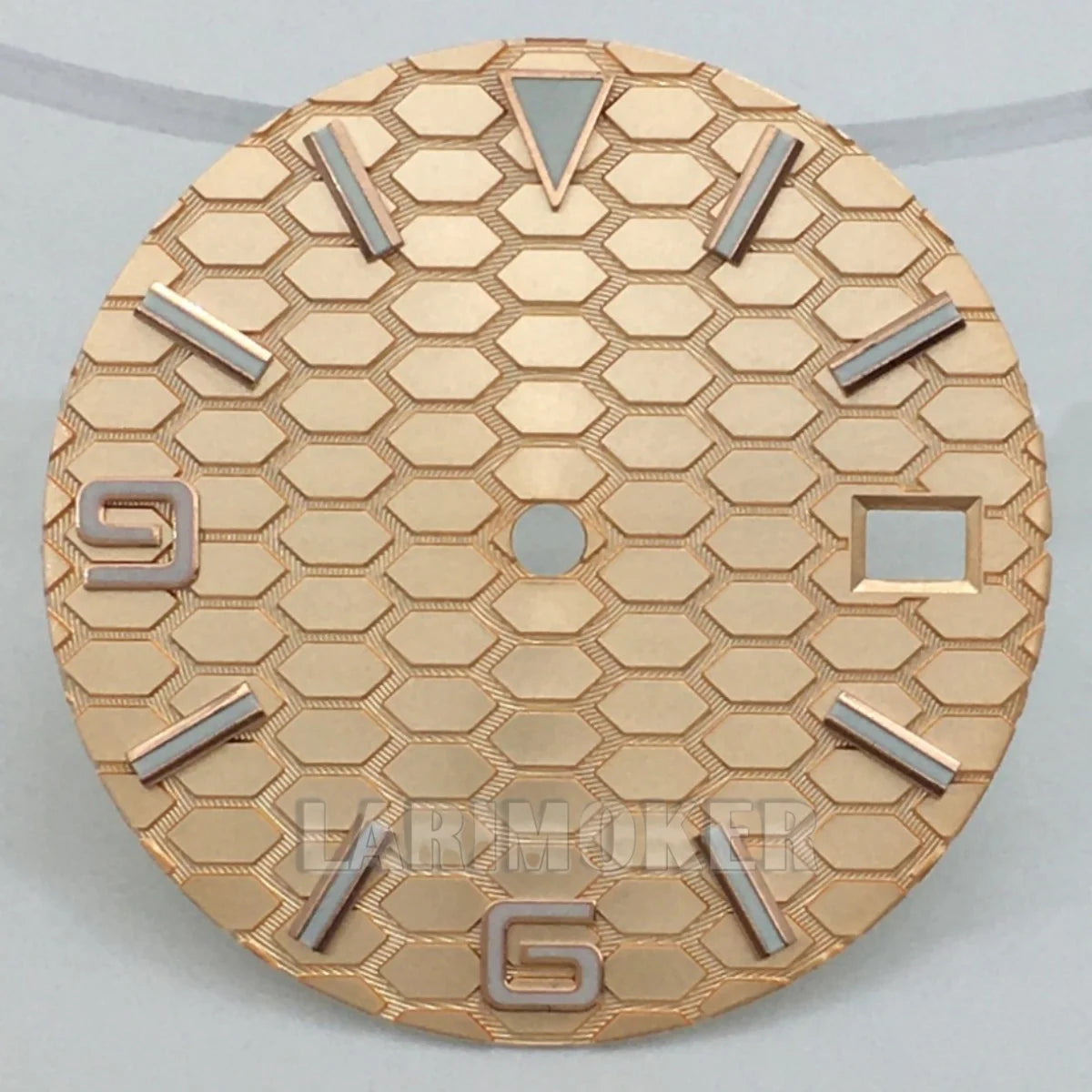 honeycomb texture watch dial is 29mm green luminous suitable for replacing parts of NH35 and NH36 movements