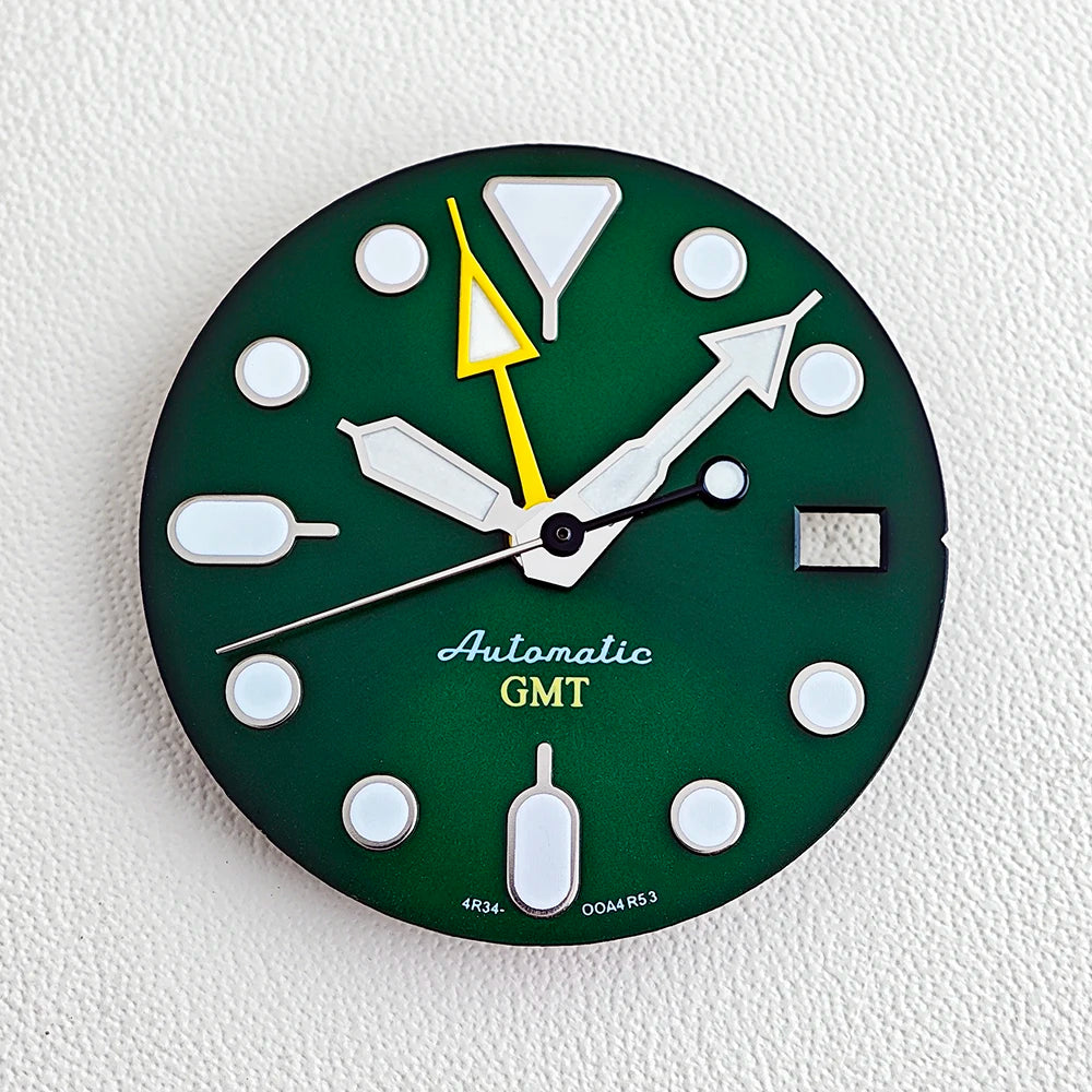 28.5mm SKX007 watch dial NH34 NH35 NH36 automatic SRP Green Luminous Custom logo