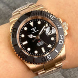 Tandorio NH34 GMT Two Tone Diving Watch TD015C 904L Bracelet 20Bar 40MM Sapphire