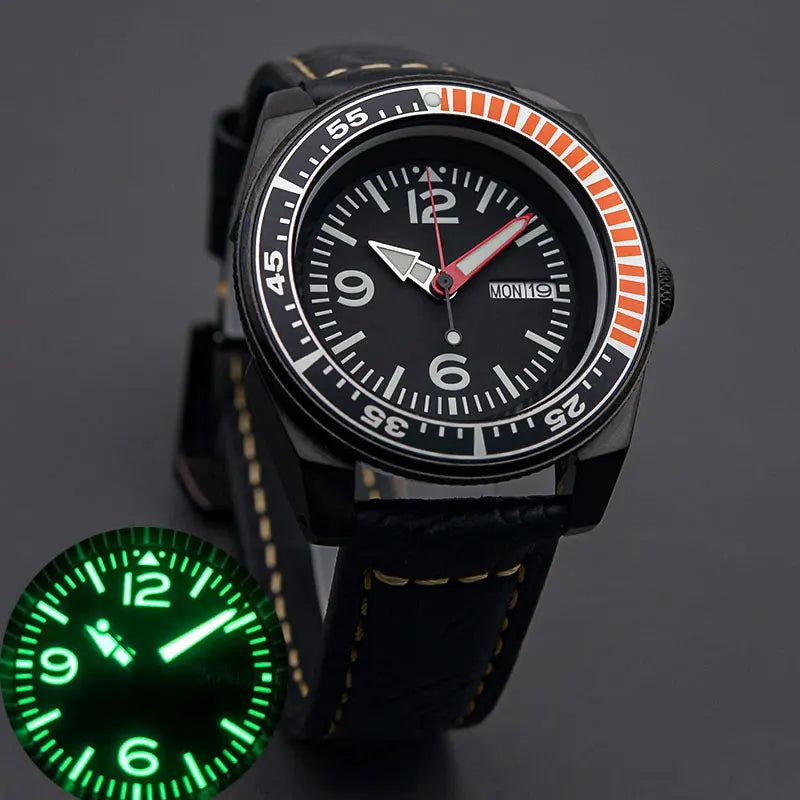 43MM Mod Samurai Black Series SRPE39K1 SRPF79K1 Diver C3 Luminous Sapphire NH35 NH36  Automatic