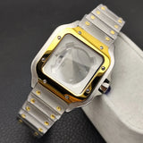 33mm Santos Watch Case For Women Small Size NH05 AUTOMATIC Stainless Steel Square Sapphire 5Bar