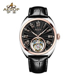 42mm Flying Tourbillon Watch AESOP 7088G Skeleton 5ATM Waterproof Sapphire High Accuracy