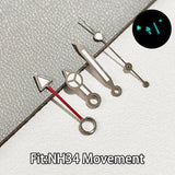 NH34 GMT Hands Watch Hand Parts Blue&green BGW9 Luminous Suitable For NH35 Automatic Movement Watches Pointer Accessories