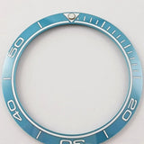 Arabic Numerals Tiffany Blue Ceramic Bezel Insert 38mm*30,6mm for SUB GMT Diver Watch White Numbers