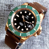 Tandorio TD232B Solid CUSN8 Bronze Watch NH35A PT500040mm Sapphire Submariner Yachtmaster