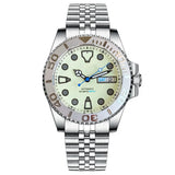 Full Lume Yacht Master Tandorio Tandorio TD265A 40mm NH36 Dive Watch Day Date glass back 20bar