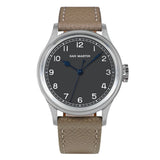 San Martin 38.5mm Men's Mechanical Watch NH35 Vintage Pilot Simple Fashion Wristwatch Baked Varnish Blue Hands 10 Bar Clock