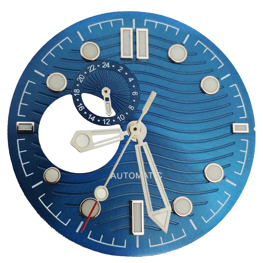 NH39 Watch Dials 31mm Subsecond dial  Hands Green Luminous  Watch Accessories Parts