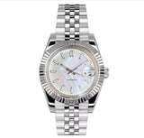 Tandorio DateJust TD136M 39mm NH35A MOP Sapphire dress Watch 20ATM Glass Back