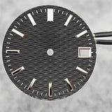 28.5mm ウォッチダイヤル NH35 ダイヤル 波型テクスチャ表面 発光なし ウォッチフェイス NH35ムーブメント用ウォッチアクセサリー
