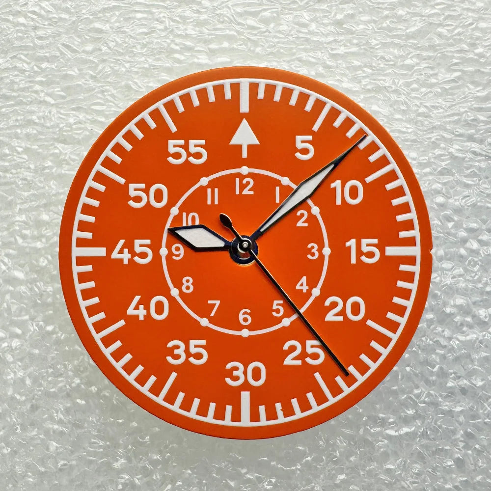 28.5mm pilot Dial Green Luminescence Suitable for NH35/NH36 Movement Installation, Pilot Mechanical Watch Modification Accessories