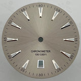 33mm AT Style Watch Dial Wristwatch Parts Sunburst Gradient Black Ocean Blue Red Dial Luminous Fits NH35 Movement 6 o'clock