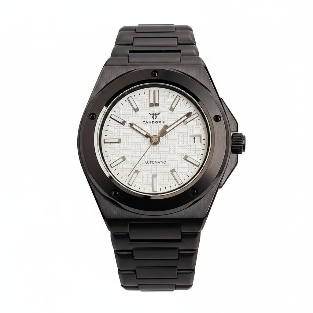 Tandorio black engineer watch white dial