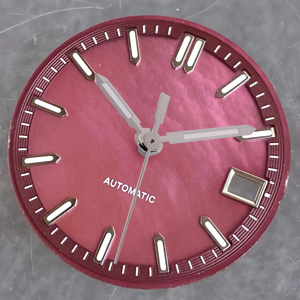 29mm MOP Dial Mother of Pearl watch Dial blue/black/red/white Hight Quality Fit TMI NH35 NH36A movement Green Luminous