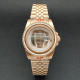 34MM NH05 Watch Case bezel insert ring sapphire glass stainless steel screw in crown women's watch case, suitable for NH05 NH06 movement