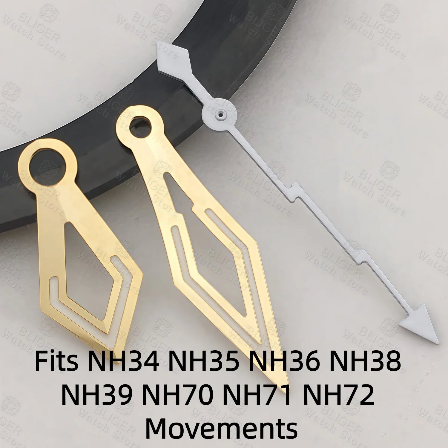 Hollow Watch Hands Fits NH35 PT5000 Movement C3 Green Luminous