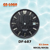 33.5mm GS Logo Dial Multi-Color NH35/NH36 Movement Men's Watch Modification Accessories