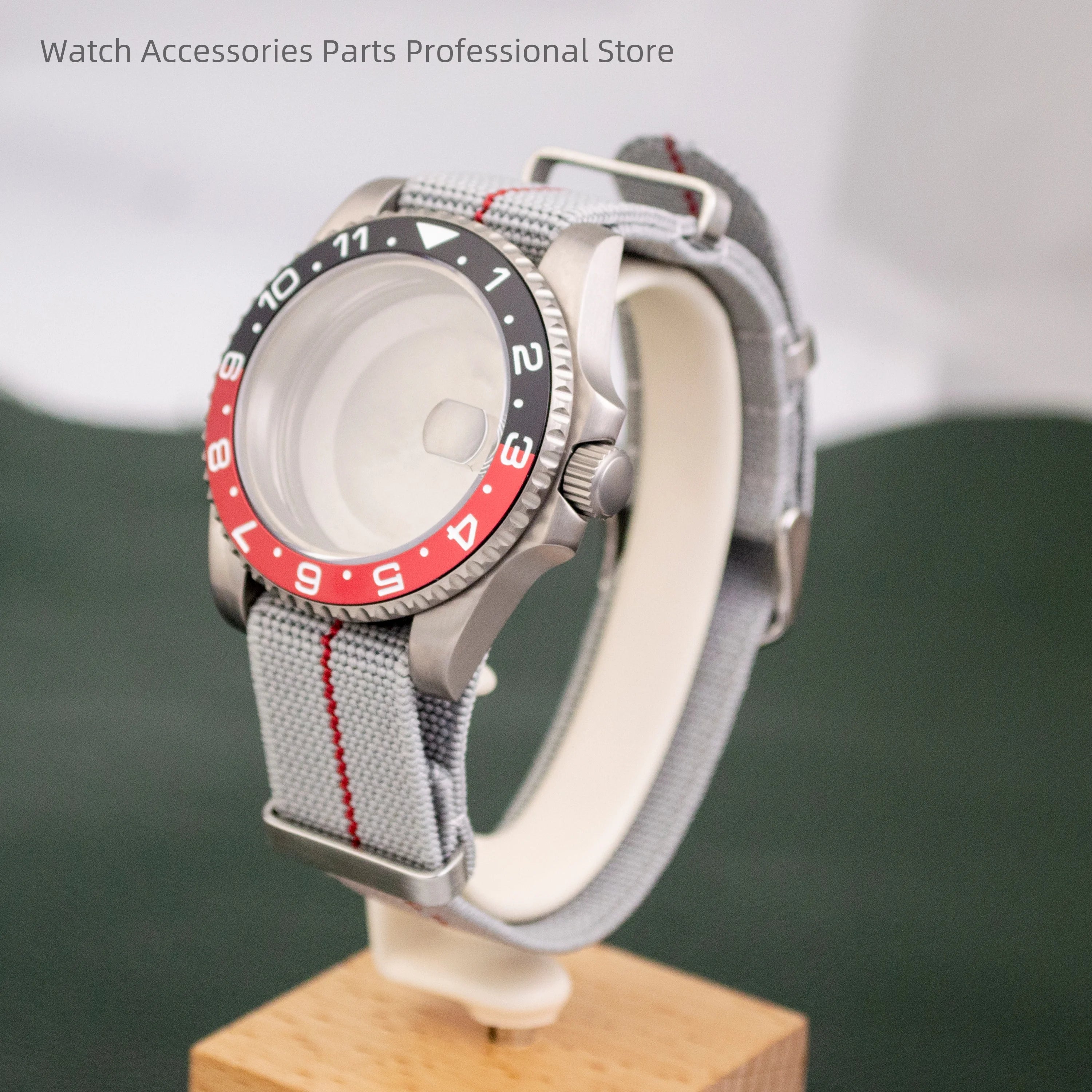 40mm Titanium Watch Case Nylon Strap Sapphire  For ETA2824 PT5000 NH35 NH36 SUB GMT Watch Accessories