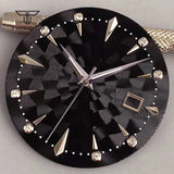 35mm Watch Dial Multicolor Texture Face Date Window Fit NH35 Automatic Watches Sword Hands Set Wristwatch Accessories Mod Parts