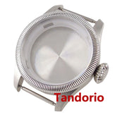 Fluted 20ATM Diving 39mm Stainless Steel Men Watch Case Sapphire Glass Fit Automatic NH34 NH35 NH36A ETA2824 PT5000 Miyota 8215 8285Big Crown
