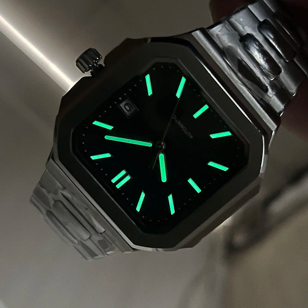 Square Watch TD303M 38MMN NH35 Automatic Movement 5bar Sapphire Multiple color