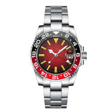 Quartz GMT Watch Custom Logo 40mm Swiss Ronda 515-24 Movt 10Bar Sapphire