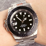 40mm Left-Handed Submariner Mod watch Tandorio TD218A NH35 Movt Lefty Diver 20BAR Glide Lock Sapphire