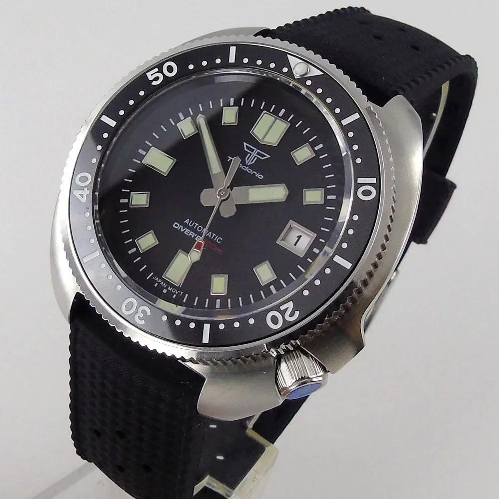 Tandorio NH35A PT5000 Dive Turtle Mechanical Watch Men 120 Clicks Bez ...