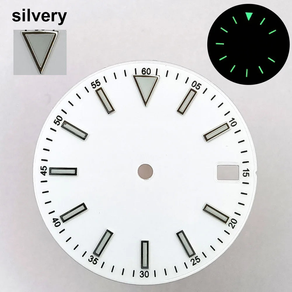 151 type of dials Submariner 28.5mm dial with calendar window suitable for NH35 movement luminous dial can support DIY dial customization name/logo