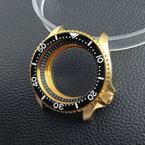 Gold Skx007 Case Mod For NH35 42mm 316 Rose Gold  Steel Case Fit NH35 NH36 Movement/Dial Case Plane Sapphire Glass 22mm Strap Watch Box