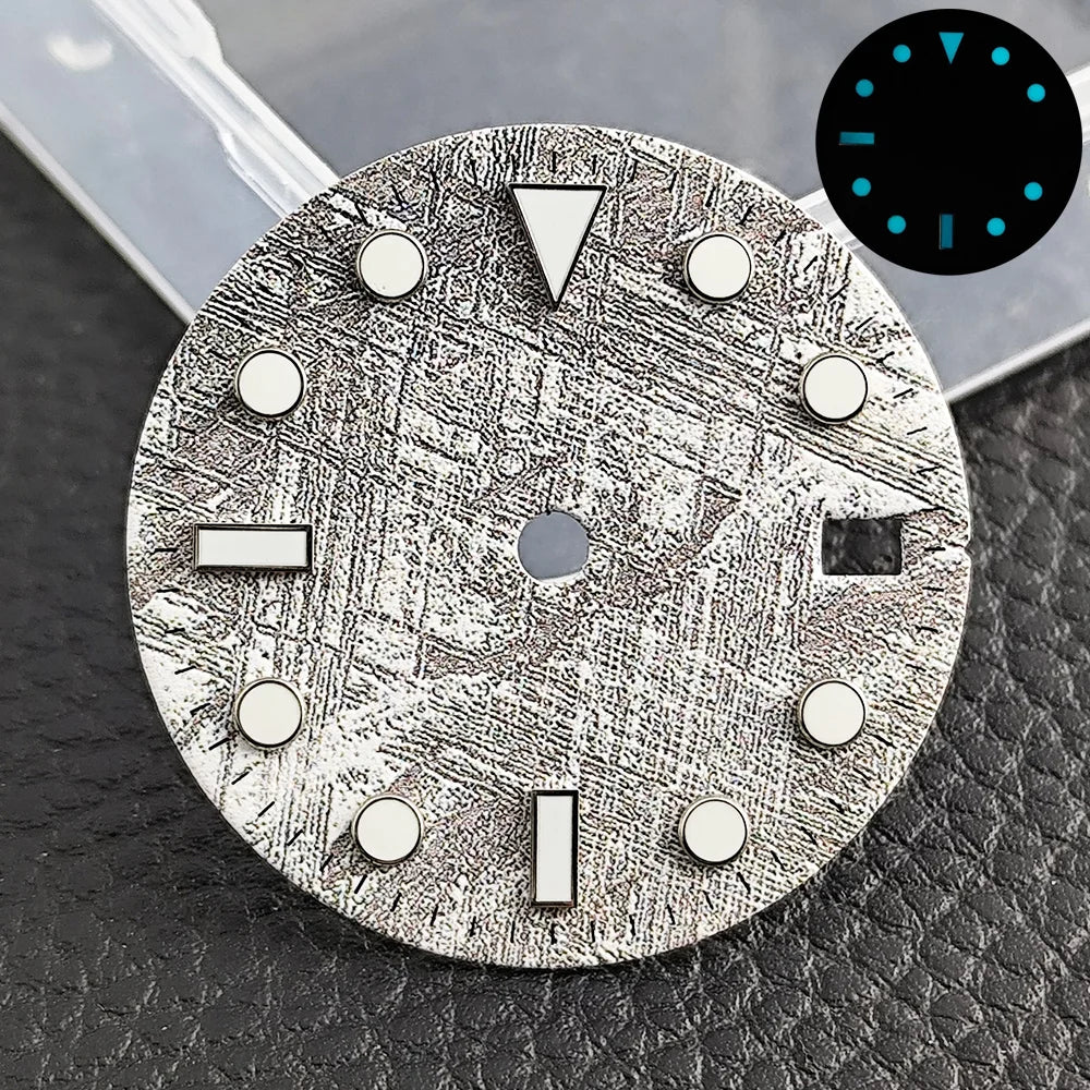28.5mm blue lume NH35 NH34 Dial Single Calendar Submariner style with Hands Watches accessory
