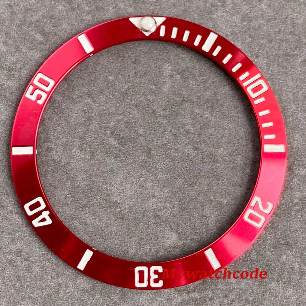 38mm x 30.5mm Black Red Purple Bezel Insert Replacement Part For 40mm GMT SUB SKX 007 Mens Watch Accessories Case Ring