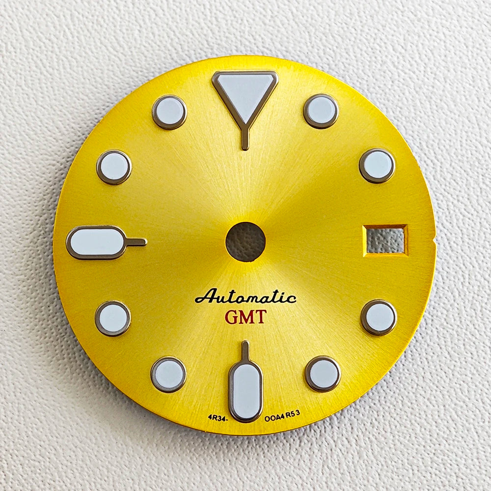 28.5mm SKX007 watch dial NH34 NH35 NH36 automatic SRP Green Luminous Custom logo