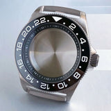 42MM Titanium GMT Watch Case Fit NH34 NH35 NH36 ETA2824 PT5000 Fxd mod Case Watch Anti Allergy Sapphire Glass