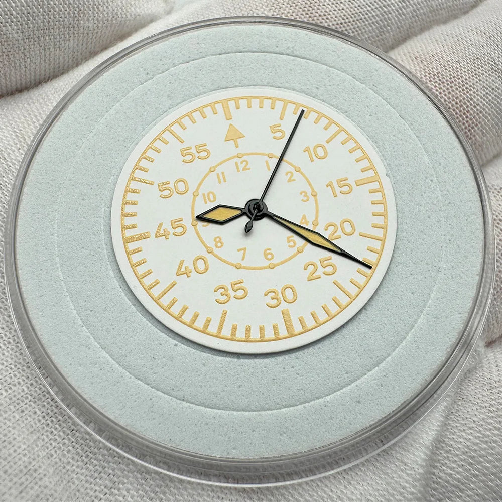 28.5mm pilot Dial Green Luminescence Suitable for NH35/NH36 Movement Installation, Pilot Mechanical Watch Modification Accessories