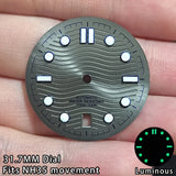 Seamaster NH35 Watch Dial 31.7MM Date At 6 o'clock Watch Dial 31.7MM Dial Accessories 31.7MM Wave Dial 31.7MM Watch Dial Plate