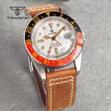 Tandorio NH34 GMT Watch 6542 homage 38mmTD218S Sapphire 20BAR Diver 24H Glass Bezel Sapphire