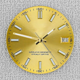 28.5mm double bar date window Watch Dial With Watch Hands Date Just Luminous Sunray Fit NH35 NH36 Watch Faces Automatic Movement