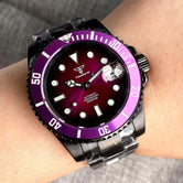 Tandorio TD203P Submariner Diver NH35A 40mm Purple20 ATM 120 Clicks Rotating Bezel Sapphire