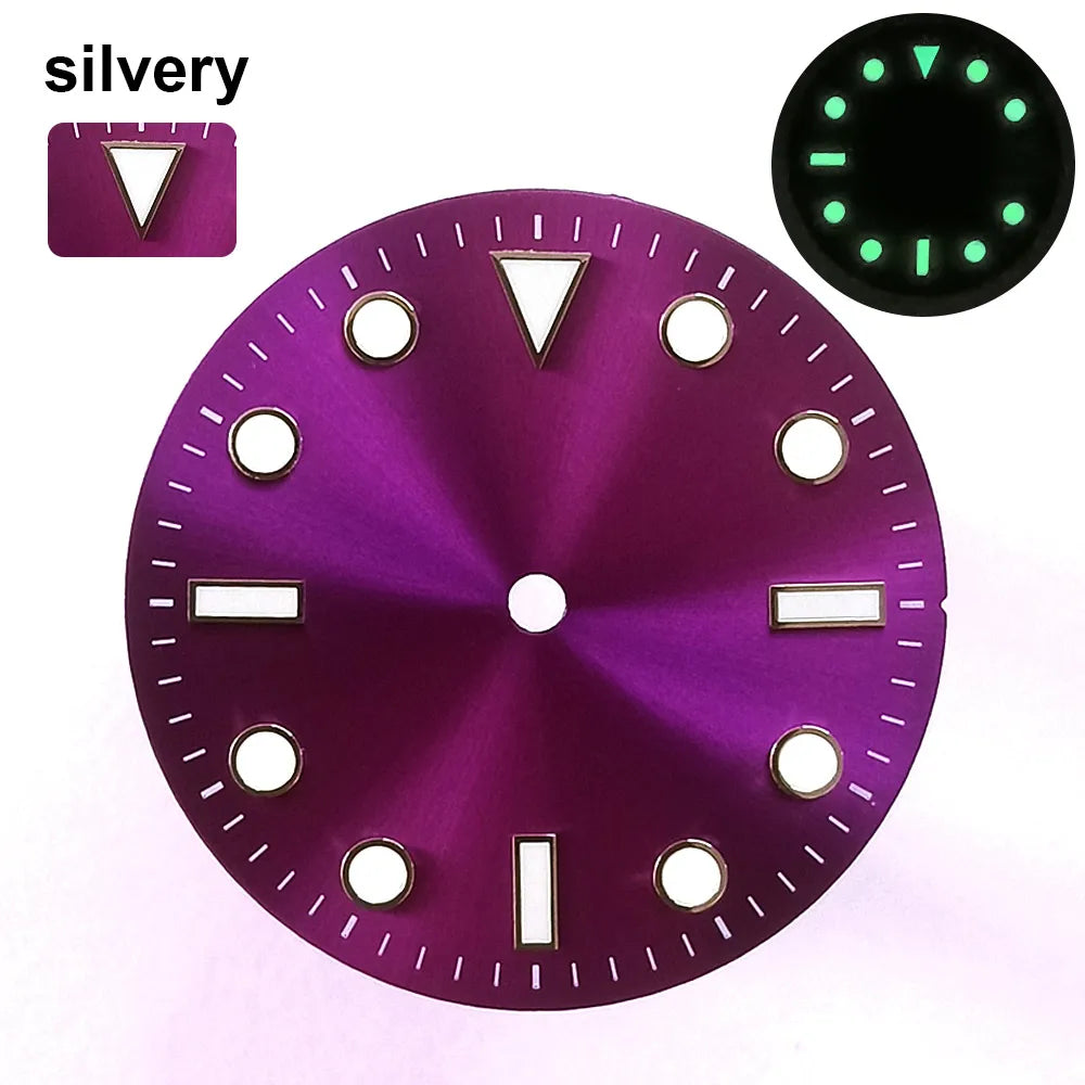 151 type of dials Submariner 28.5mm dial with calendar window suitable for NH35 movement luminous dial can support DIY dial customization name/logo