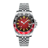 Quartz GMT Watch Custom Logo 40mm Swiss Ronda 515-24 Movt 10Bar Sapphire