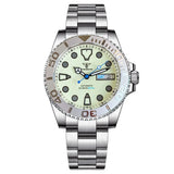 Full Lume Yacht Master Tandorio Tandorio TD265A 40mm NH36 Dive Watch Day Date glass back 20bar