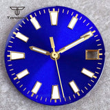 29mm NH35 Automatic Watch Dial Face Sunburst Date Window Hands Set Fit NH35 NH36 NH38 Movement Men's Wristwatch Accessories Part